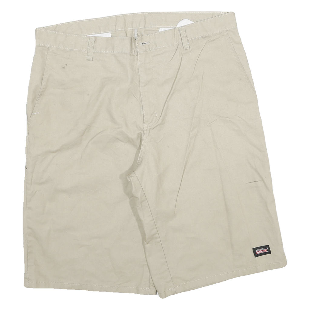 DICKIES Mens Shorts Beige Casual Plain 2XL W34 Durable Cotton Blend