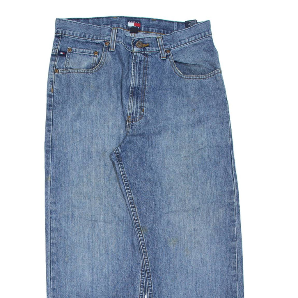 TOMMY HILFIGER Mens Jeans Blue Regular Straight Stone Wash W32 L25