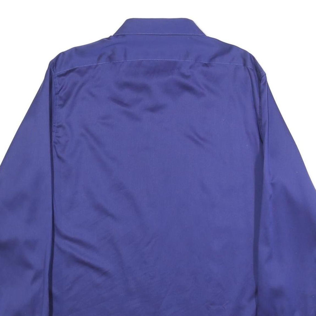 CALVIN KLEIN Mens Blue Shirt L Cotton Long Sleeve Button Closure Classic Fit