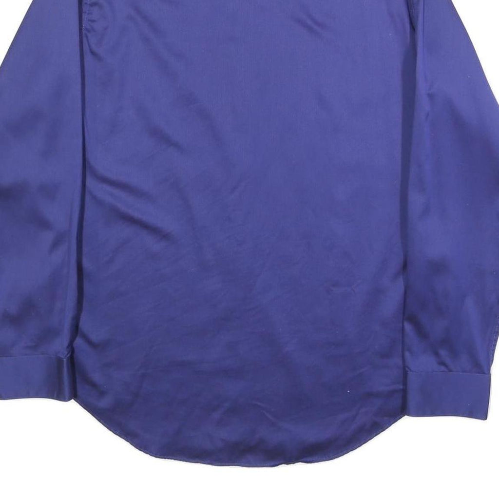 CALVIN KLEIN Mens Blue Shirt L Cotton Long Sleeve Button Closure Classic Fit