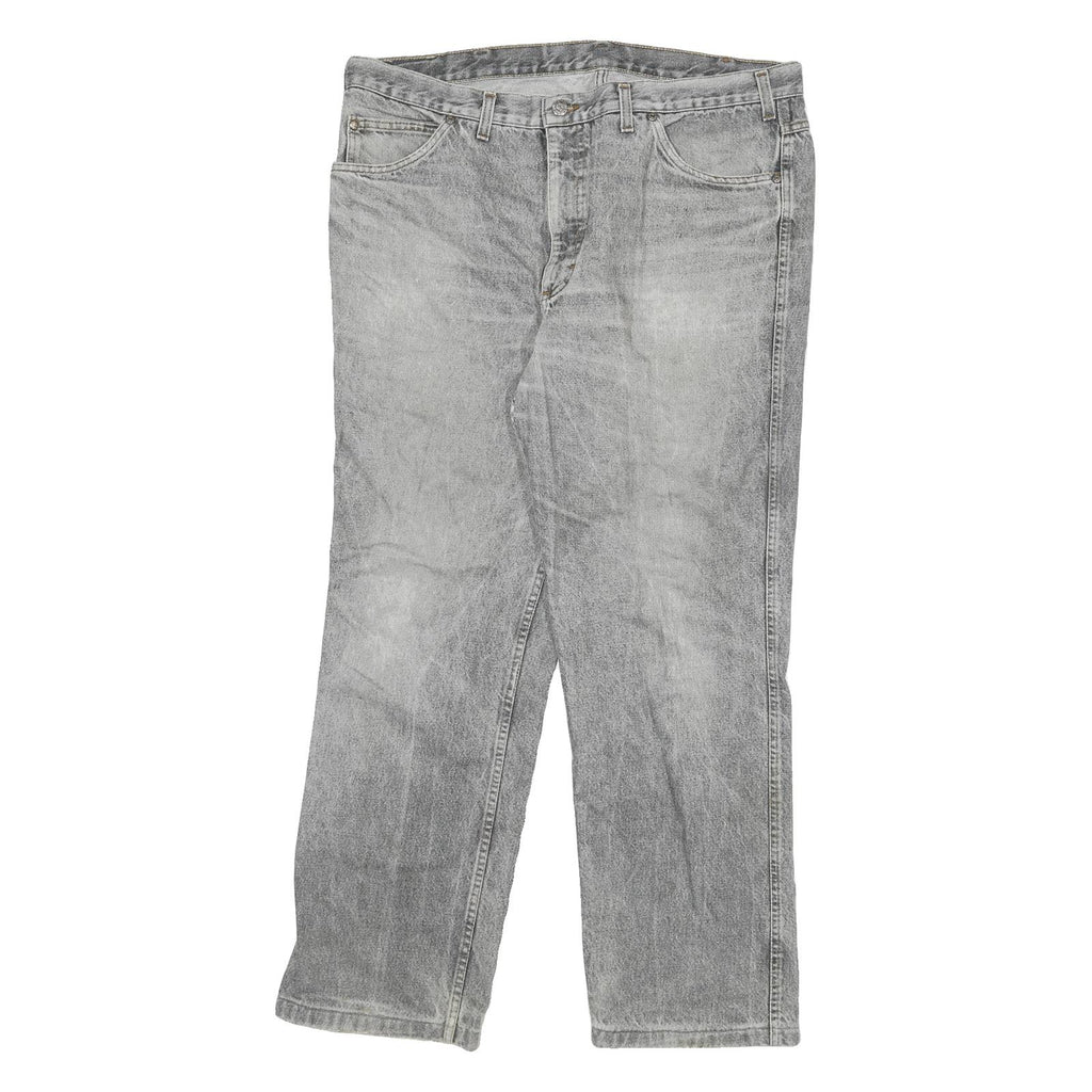 MUSTANG Mens Grey Denim Regular Fit Straight Cotton Light W38 L30 Classic Jeans