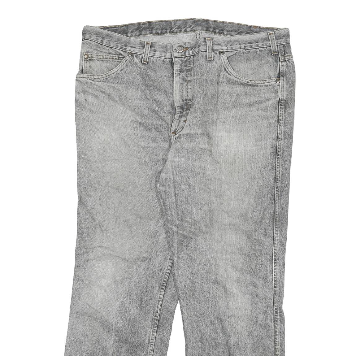 MUSTANG Mens Grey Denim Regular Fit Straight Cotton Light W38 L30 Classic Jeans