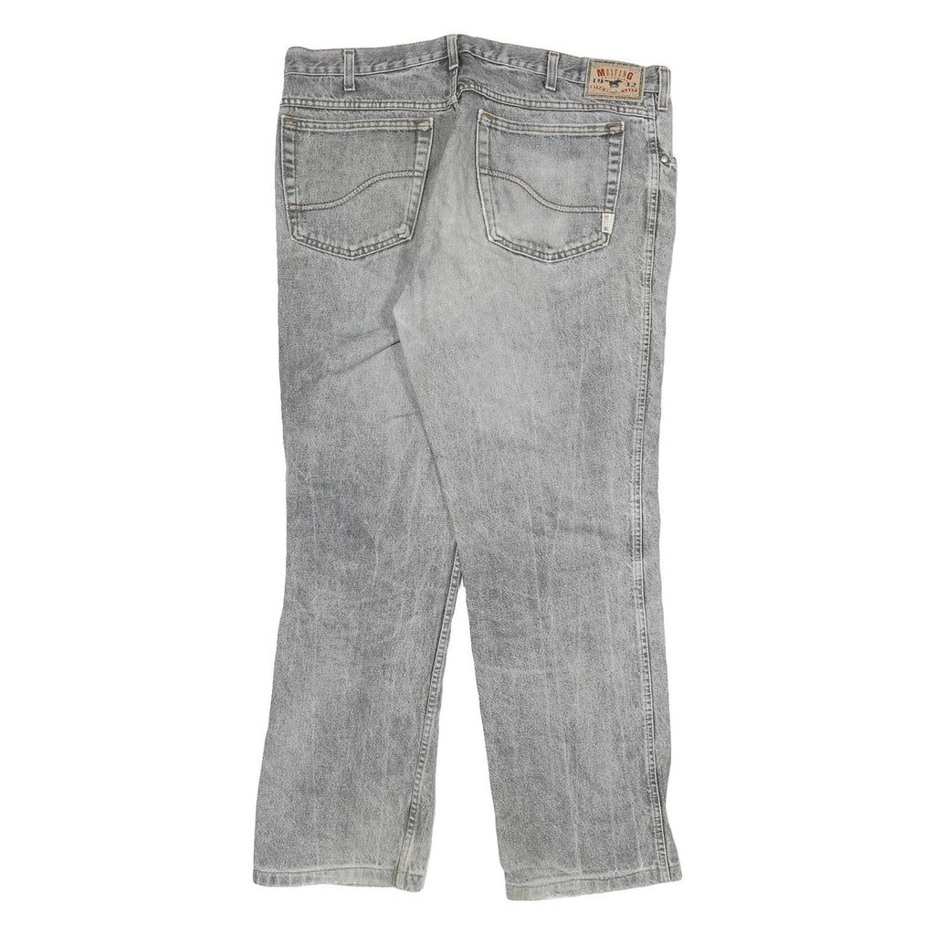 MUSTANG Mens Grey Denim Regular Fit Straight Cotton Light W38 L30 Classic Jeans