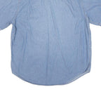 BASIC EDITION Mens Blue Cotton Blend Denim Shirt L Casual Short Sleeve Button