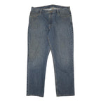 CARHARTT Mens Jeans Blue Relaxed Straight Denim Medium W38 L32 Workwear Zip