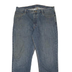 CARHARTT Mens Jeans Blue Relaxed Straight Denim Medium W38 L32 Workwear Zip