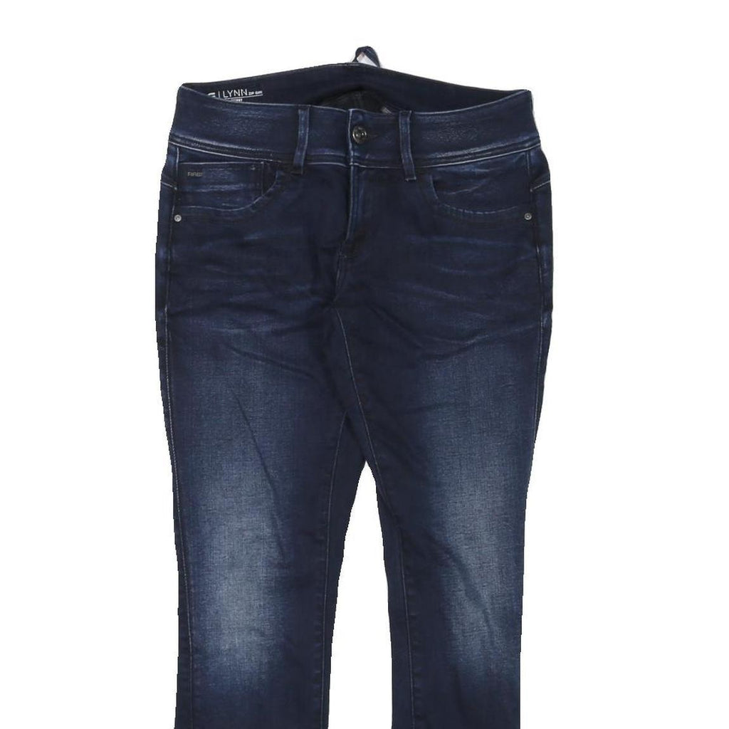 G-STAR Womens Slim Blue Denim Cotton Blend Jeans W28 L27 Zip Pockets