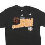 MAJESTIC Mens Black 2012 World Series Champions Graphic T-Shirt L Short Sleeve