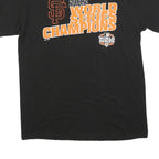 MAJESTIC Mens Black 2012 World Series Champions Graphic T-Shirt L Short Sleeve