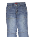 EXPLORER Womens Regular Blue Denim Light Wash Jeans W34 L32 Relaxed Fit Cotton