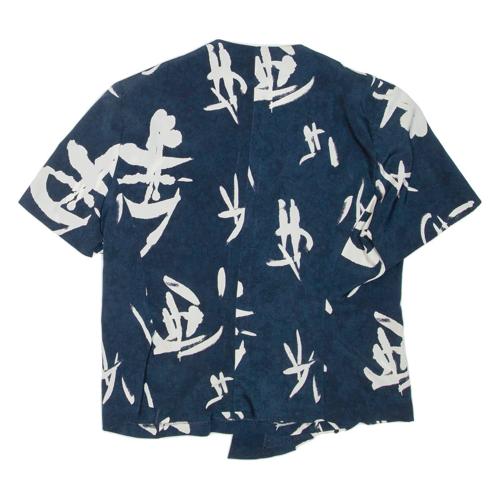 WEINBERG PARIS Womens Printed Blouse Blue V-Neck M