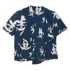 WEINBERG PARIS Womens Printed Blouse Blue V-Neck M