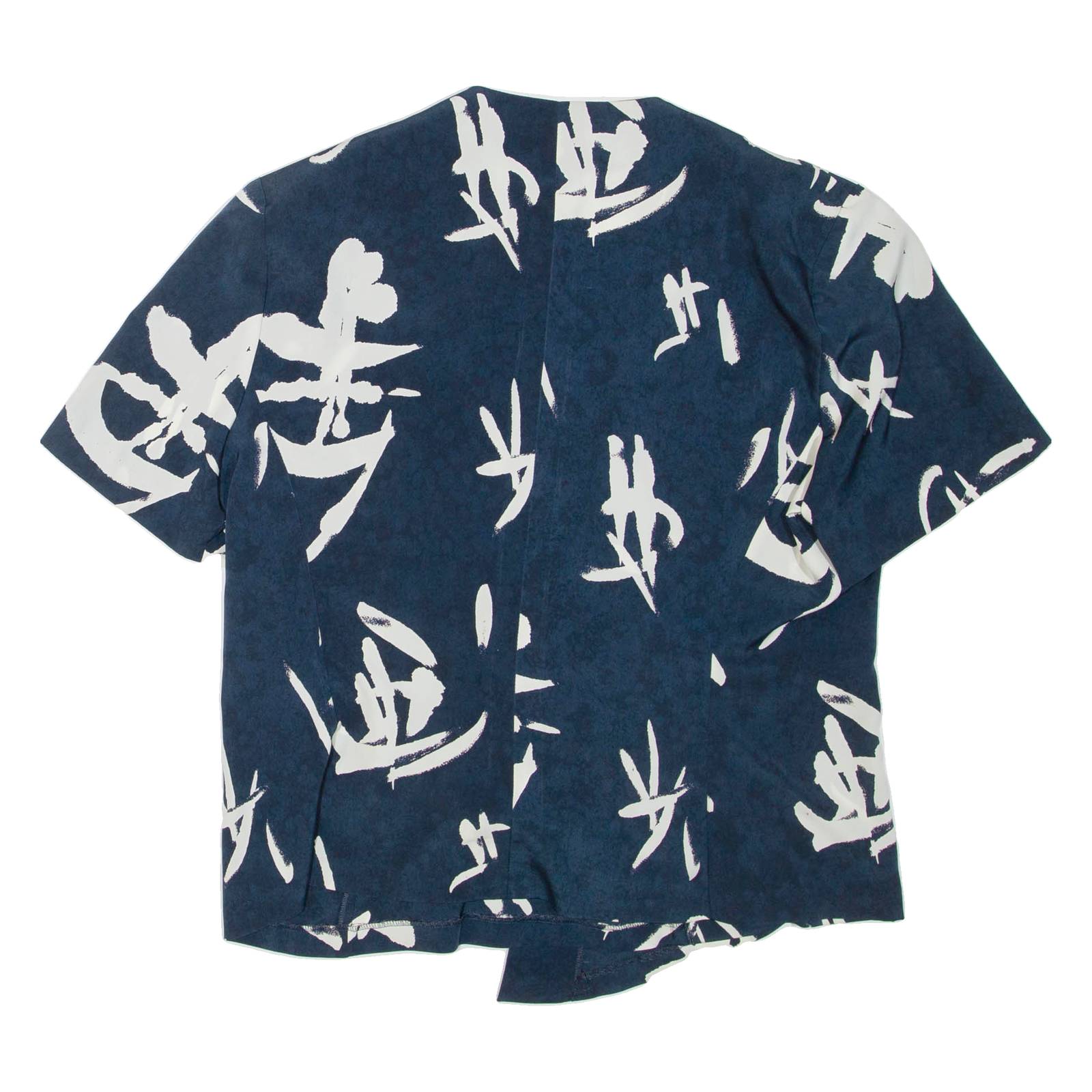WEINBERG PARIS Womens Printed Blouse Blue V-Neck M