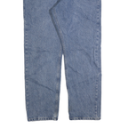 WRANGLER Mens Blue Regular Fit Straight Leg Denim Medium W37 L30 Cotton Zip