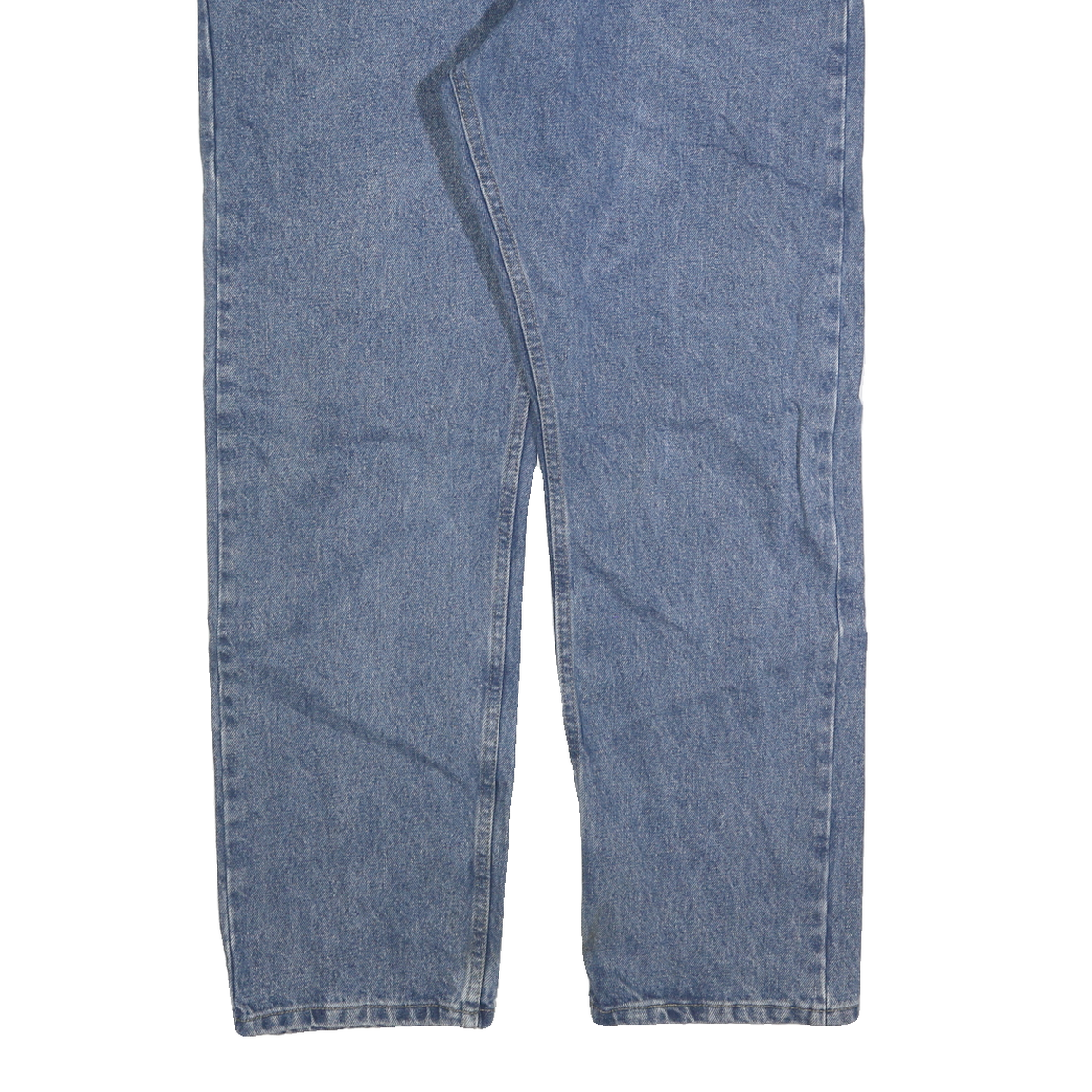 WRANGLER Mens Blue Regular Fit Straight Leg Denim Medium W37 L30 Cotton Zip