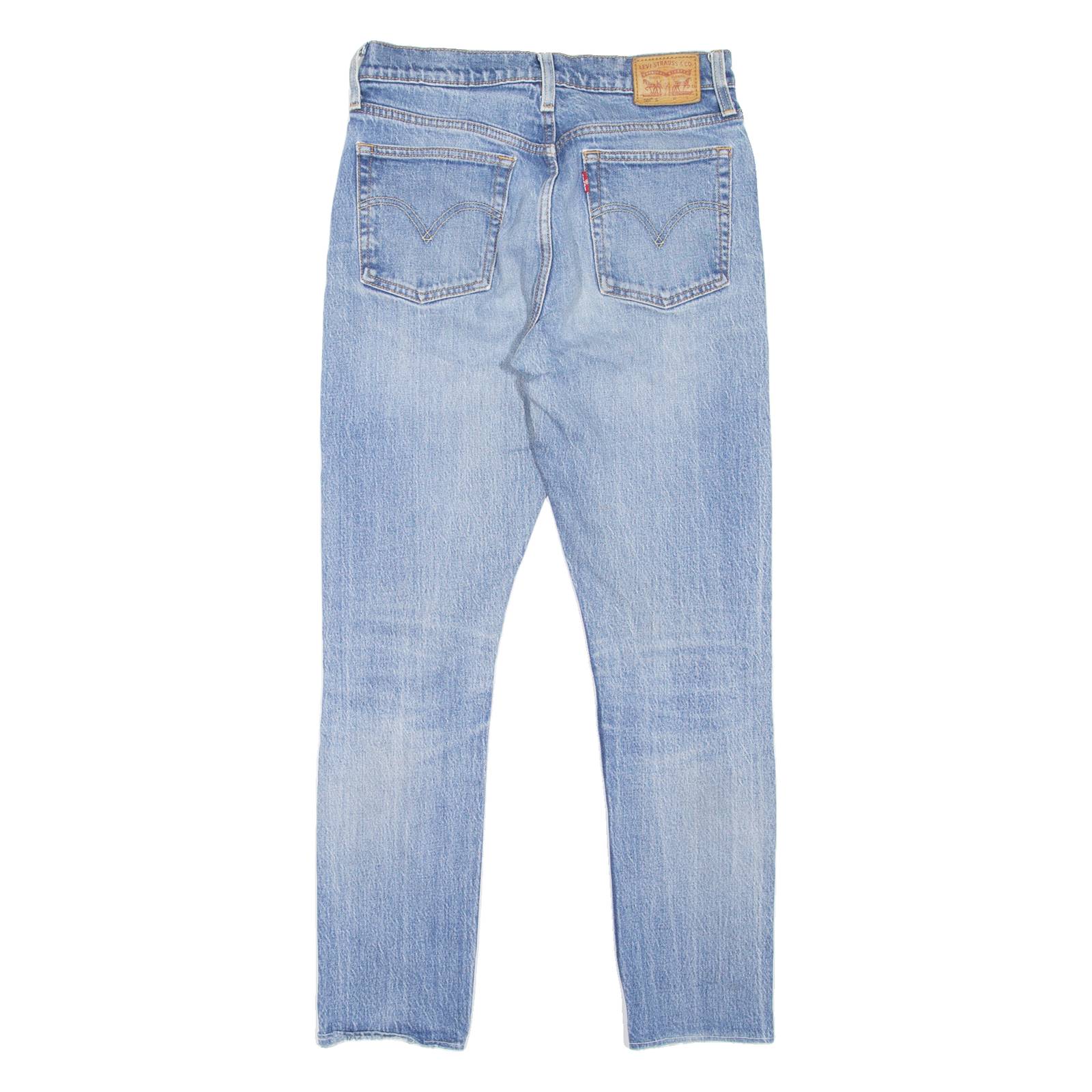 LEVI'S 501S Jeans Distressed Womens Blue Skinny Straight Stone Wash W27 L27