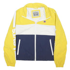 LEVI'S Mens Yellow & White & Blue Zip Jacket M Polyester Blend Colourblock