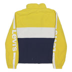 LEVI'S Mens Yellow & White & Blue Zip Jacket M Polyester Blend Colourblock