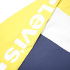 LEVI'S Mens Yellow & White & Blue Zip Jacket M Polyester Blend Colourblock
