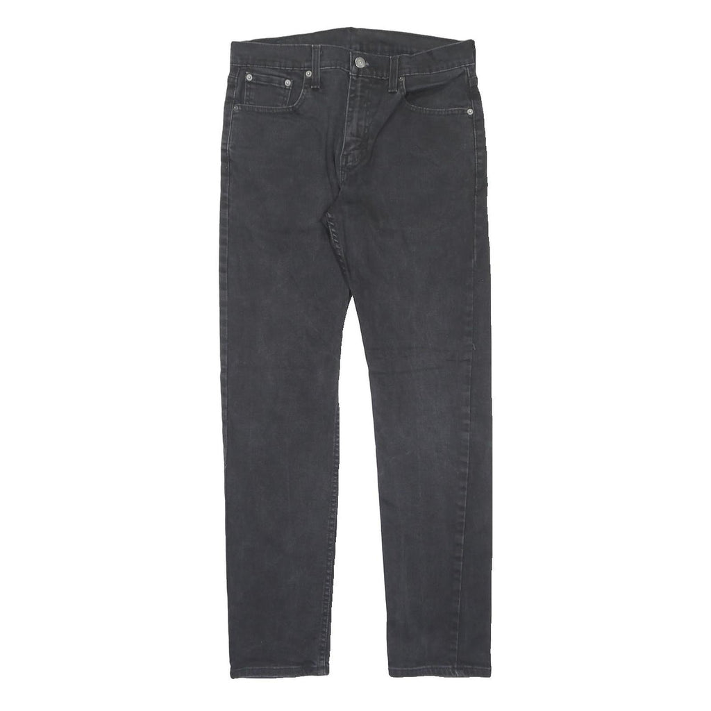 LEVI'S 502 Mens Jeans Black Slim Skinny Denim Medium W30 L32 Classic Style