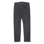 LEVI'S 502 Mens Jeans Black Slim Skinny Denim Medium W30 L32 Classic Style