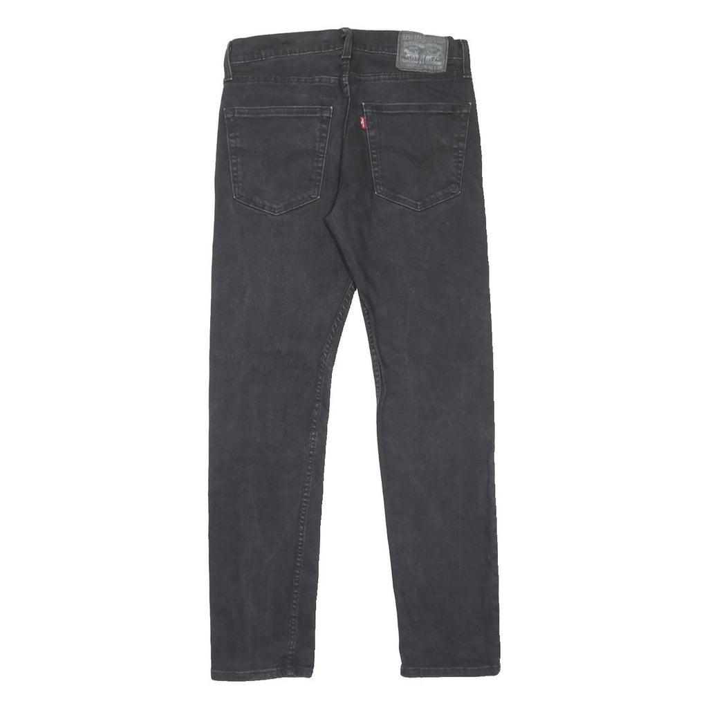 LEVI'S 502 Mens Jeans Black Slim Skinny Denim Medium W30 L32 Classic Style