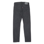 LEVI'S 502 Mens Jeans Black Slim Skinny Denim Medium W30 L32 Classic Style