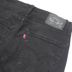 LEVI'S 502 Mens Jeans Black Slim Skinny Denim Medium W30 L32 Classic Style