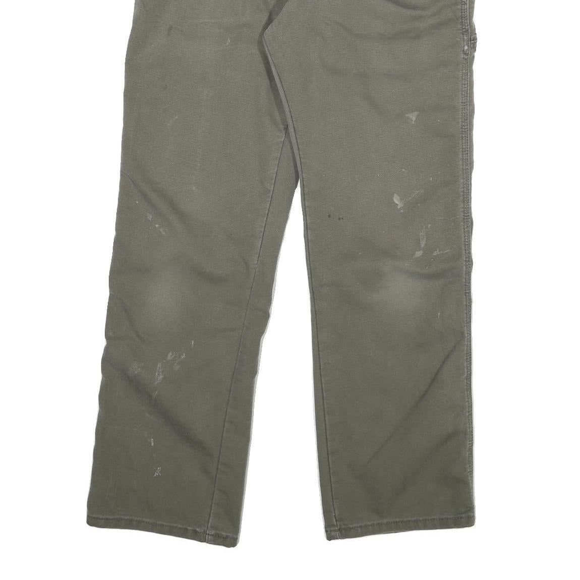 DICKIES Mens Jeans Green Regular Straight Denim W32 L28 Workwear Casual