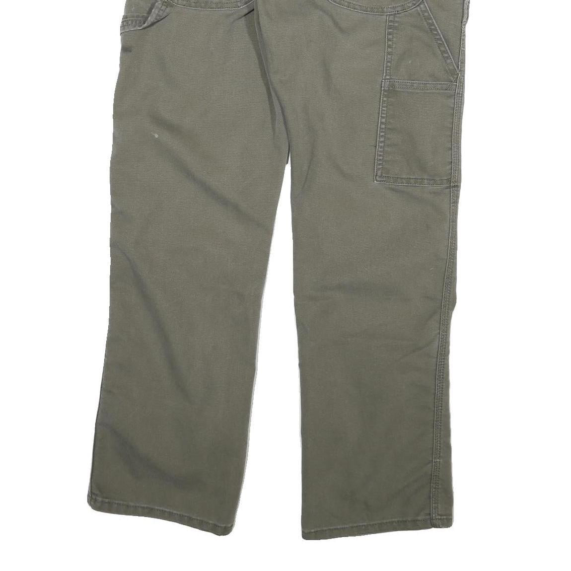 DICKIES Mens Jeans Green Regular Straight Denim W32 L28 Workwear Casual