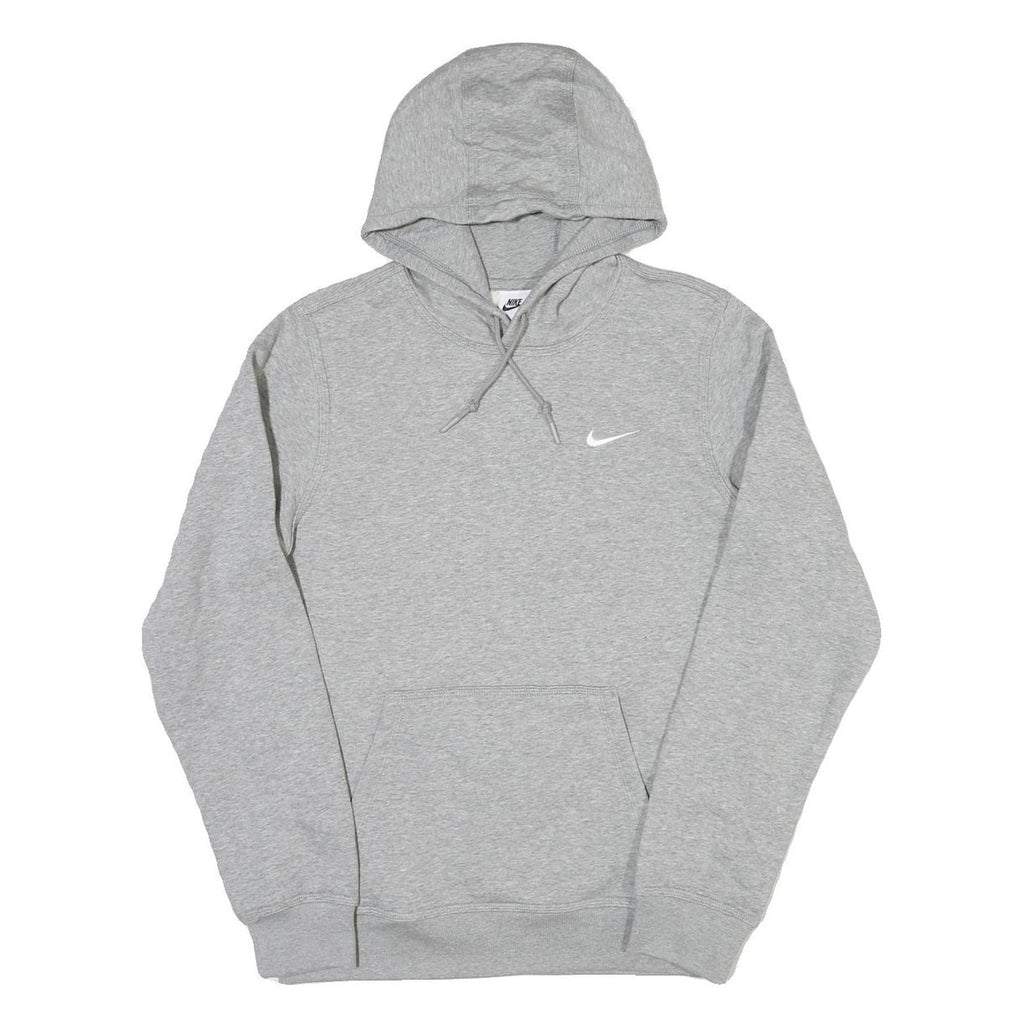 NIKE Mens Grey S Hoodie Cotton Blend Pullover Hooded Sweatshirt S