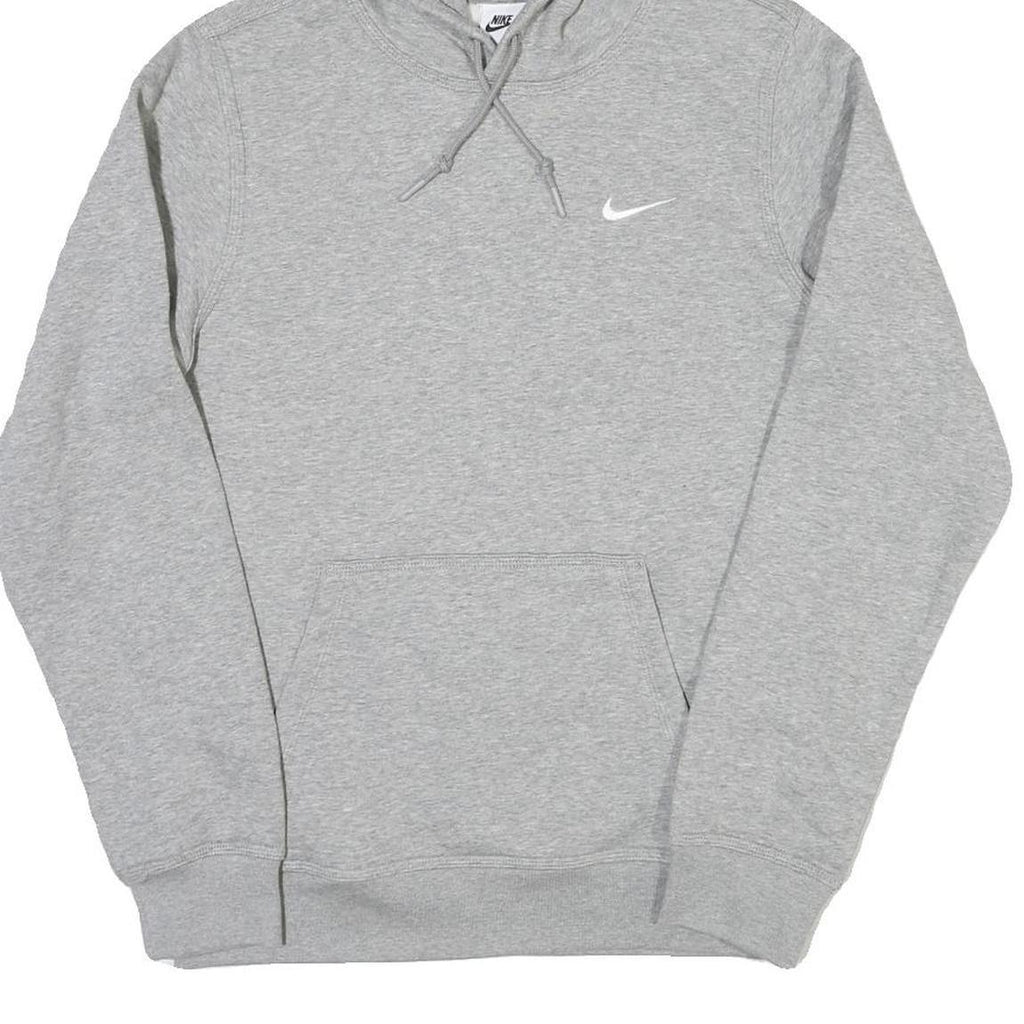 NIKE Mens Grey S Hoodie Cotton Blend Pullover Hooded Sweatshirt S
