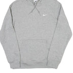 NIKE Mens Grey S Hoodie Cotton Blend Pullover Hooded Sweatshirt S