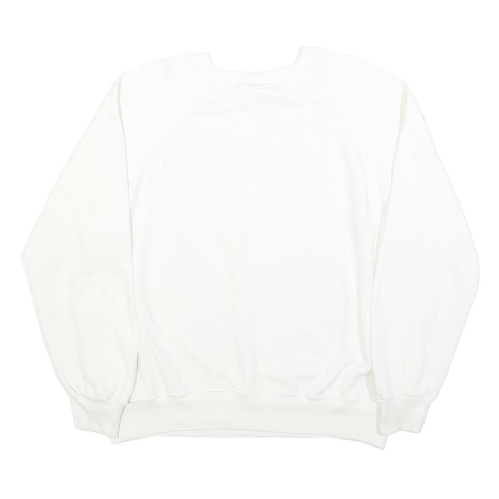 BASSETT WALKER Womens White Pullover Sweatshirt XL Abstract Hands Pattern