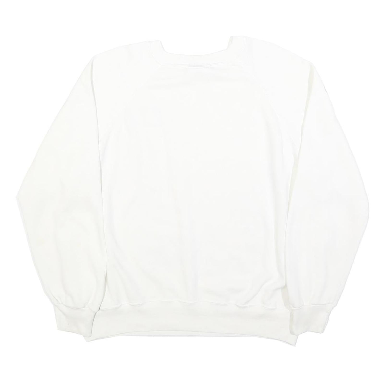 BASSETT WALKER Womens White Pullover Sweatshirt XL Abstract Hands Pattern