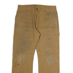 DICKIES Mens Cotton Blend Beige Relaxed Straight Trousers W36 L29 Workwear Zip