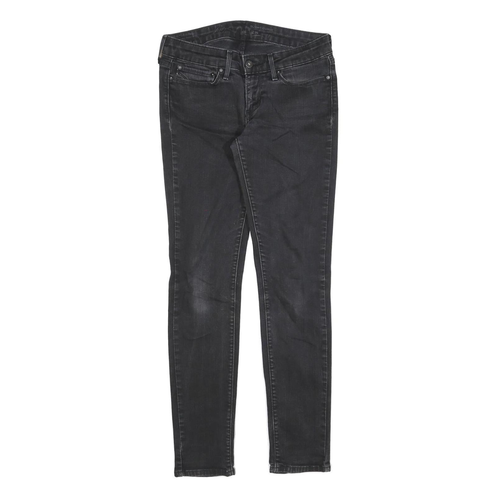 LEVI'S Womens Jeans Black Slim Skinny Denim Medium W28 L29 Stretch Cotton Blend
