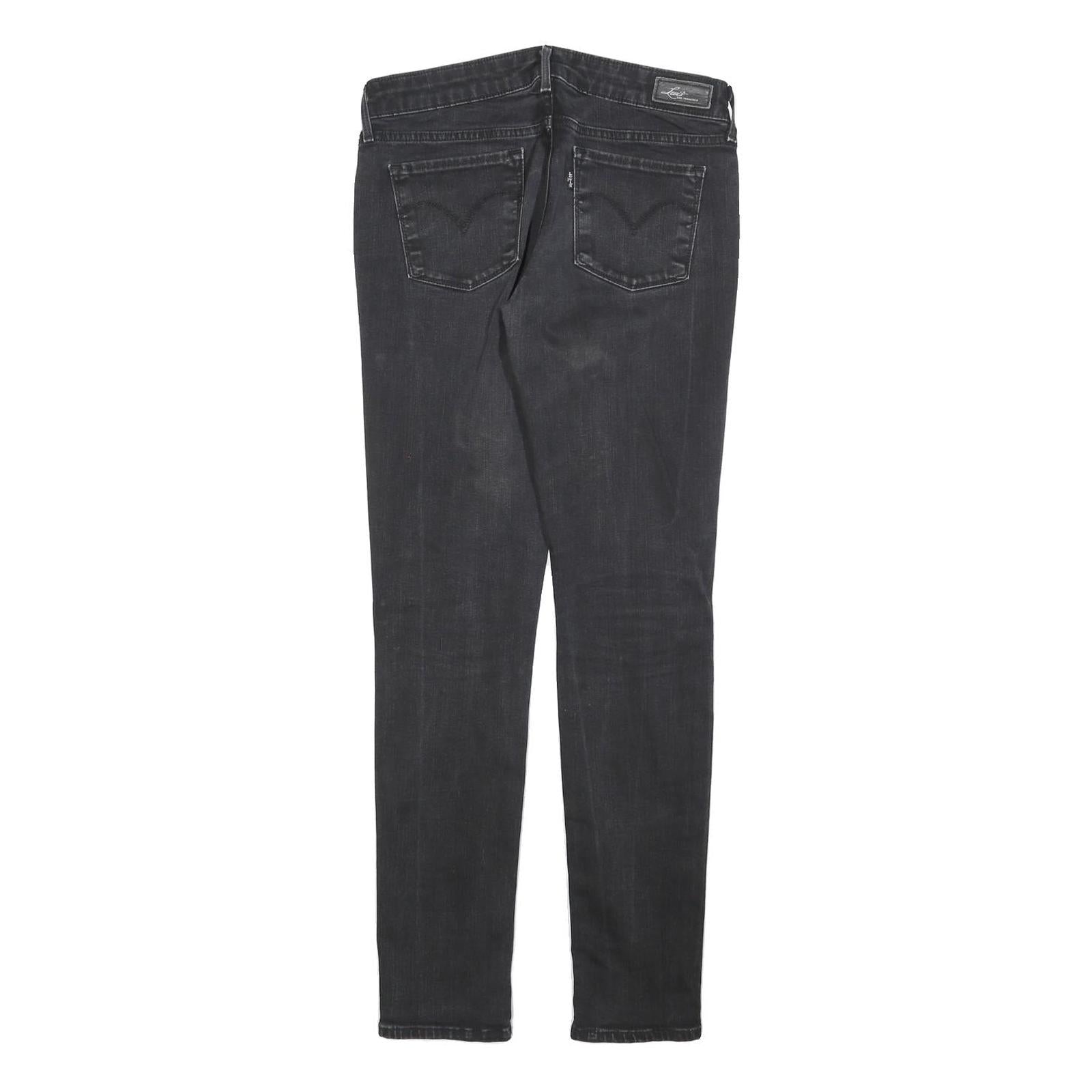 LEVI'S Womens Jeans Black Slim Skinny Denim Medium W28 L29 Stretch Cotton Blend