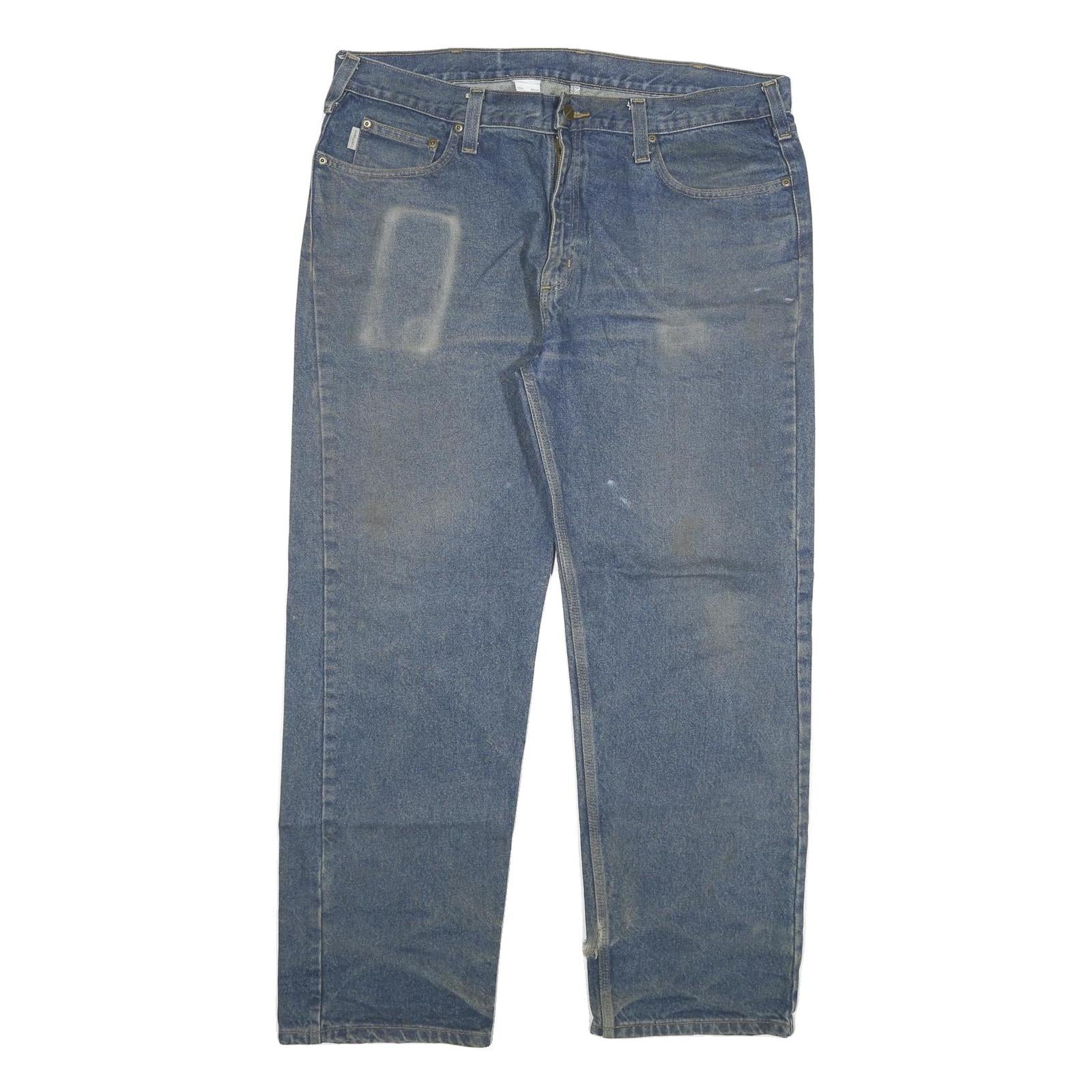 CARHARTT Mens Jeans Blue Relaxed Straight Denim Medium W40 L32 Workwear