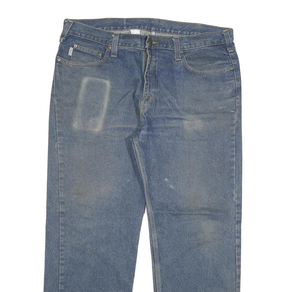 CARHARTT Mens Jeans Blue Relaxed Straight Denim Medium W40 L32 Workwear