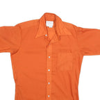 LEOPOLD OF CALIFORNIA Mens Orange Shirt S Cotton Blend Summer Casual