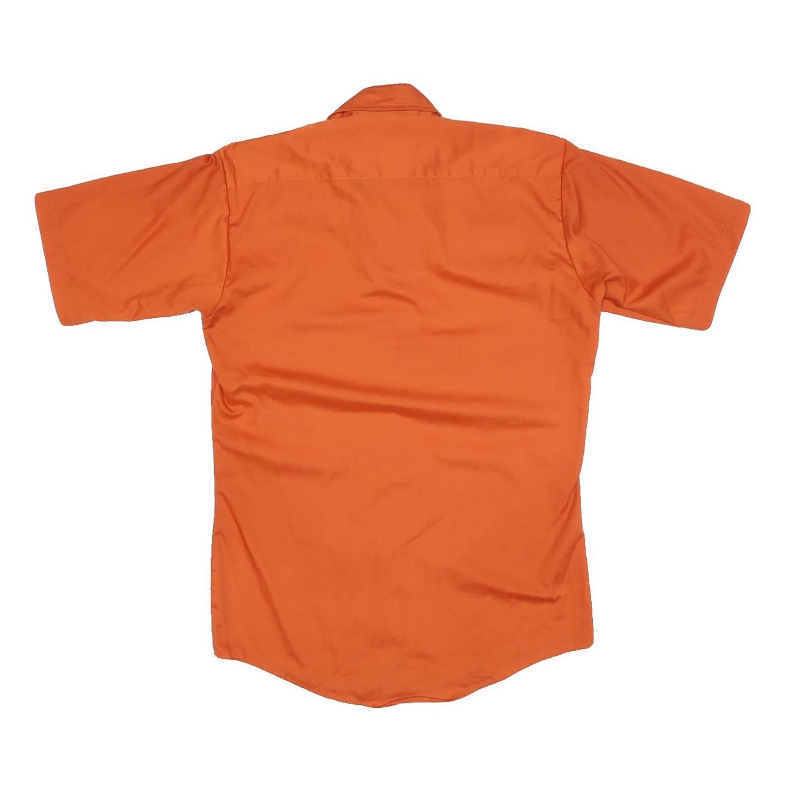 LEOPOLD OF CALIFORNIA Mens Orange Shirt S Cotton Blend Summer Casual
