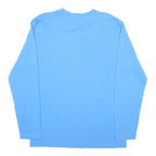 ADIDAS Mens Blue Long Sleeve Crew Neck Cotton Blend T-Shirt L Logo