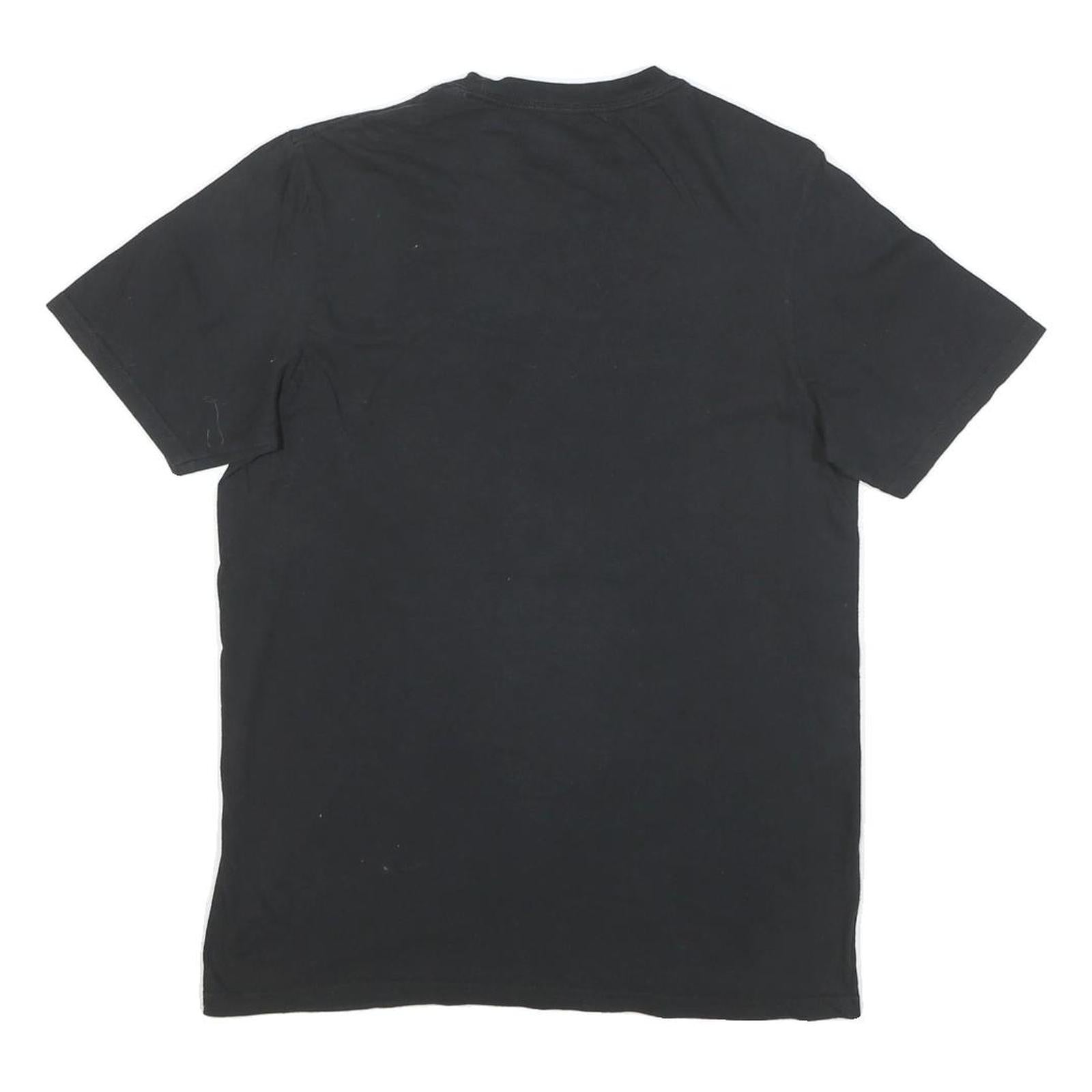ADIDAS Mens Black The Academy Volleyball Club Graphic T-Shirt S Crew Neck Short