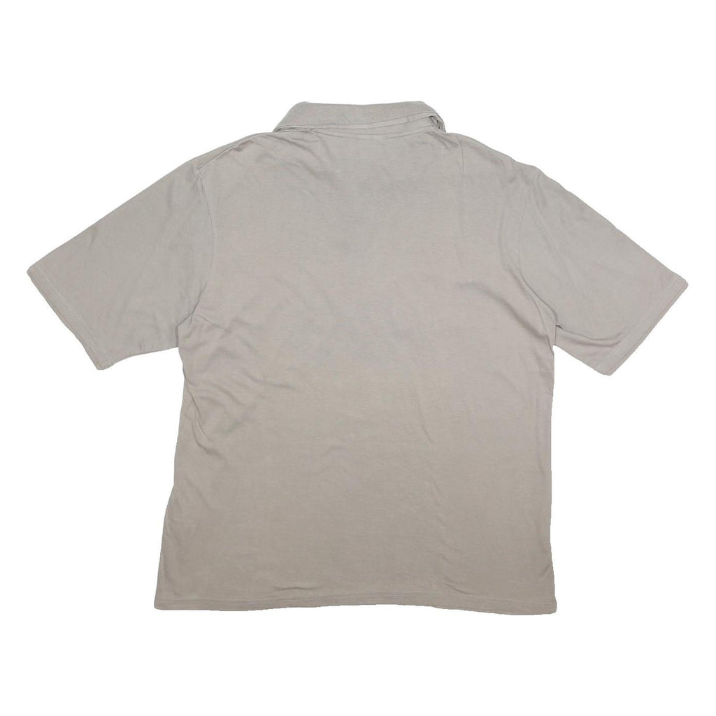 UMBRO Mens Grey Cotton Polo Shirt XL Logo Print Short Sleeve Casual