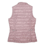 BARBOUR Womens Pink Lightweight Quilted Gilet UK 10 Polyester Blend Zip