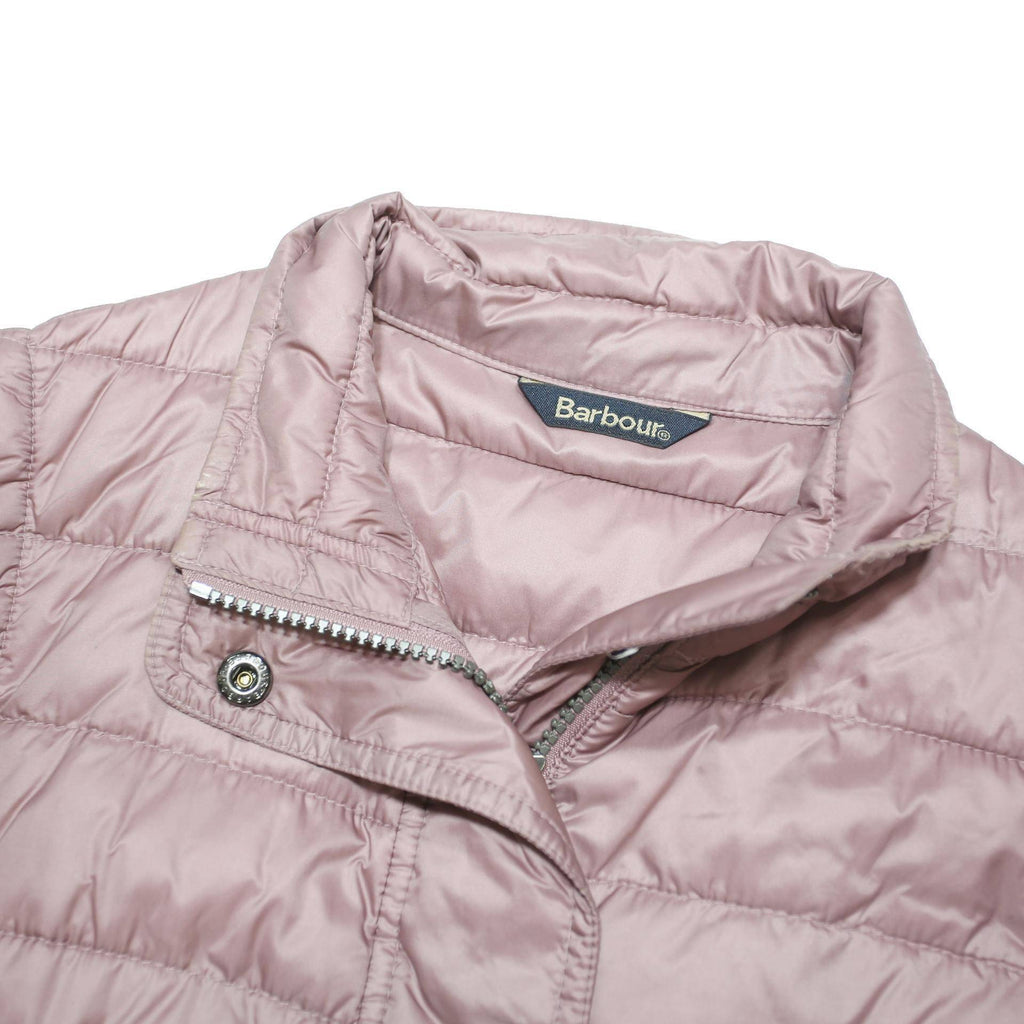 BARBOUR Womens Pink Lightweight Quilted Gilet UK 10 Polyester Blend Zip