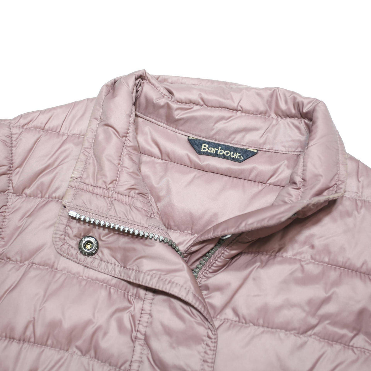 BARBOUR Womens Pink Lightweight Quilted Gilet UK 10 Polyester Blend Zip
