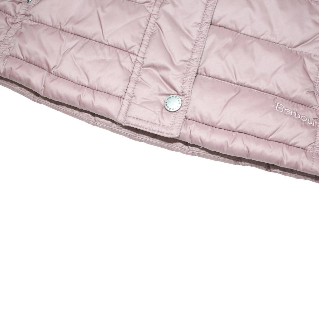 BARBOUR Womens Pink Lightweight Quilted Gilet UK 10 Polyester Blend Zip