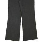 CALVIN KLEIN Lined Womens Black Relaxed Wide-Leg Trousers W32 L26